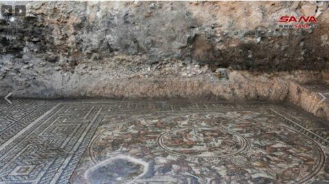 a fascinating mosaic panel