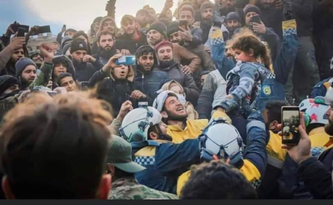 White Helmets Heroes Rescue Earthquake Survivors