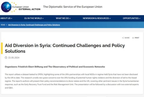Aid Diversion in Syria