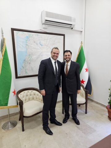 With Minister Abdeslam Haykal in Syria