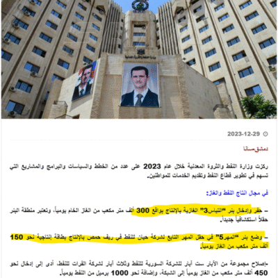 Syrian gas production | Karam Shaar Advisory LTD Syrian gas production