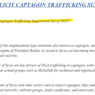 Captagon| Karam Shaar Advisory LTD Captagon: US Missing the Target(s)